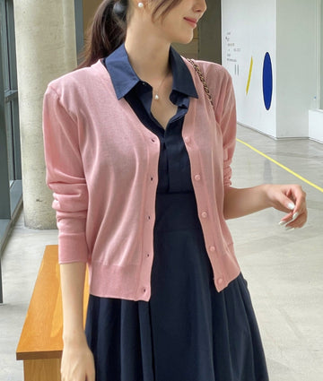 Its V-neck Summer Knit Cardigan